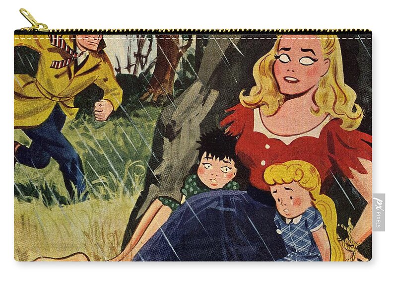 Dick Tracy Zip Pouch featuring the digital art Dick Tracy by Super Lovely