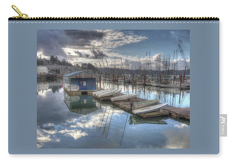 Dingies Zip Pouch featuring the photograph Dinghies For Rent by Thom Zehrfeld