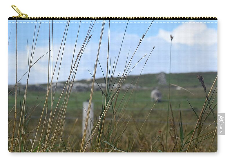 Ireland Zip Pouch featuring the photograph Dingle Grasses by Curtis Krusie