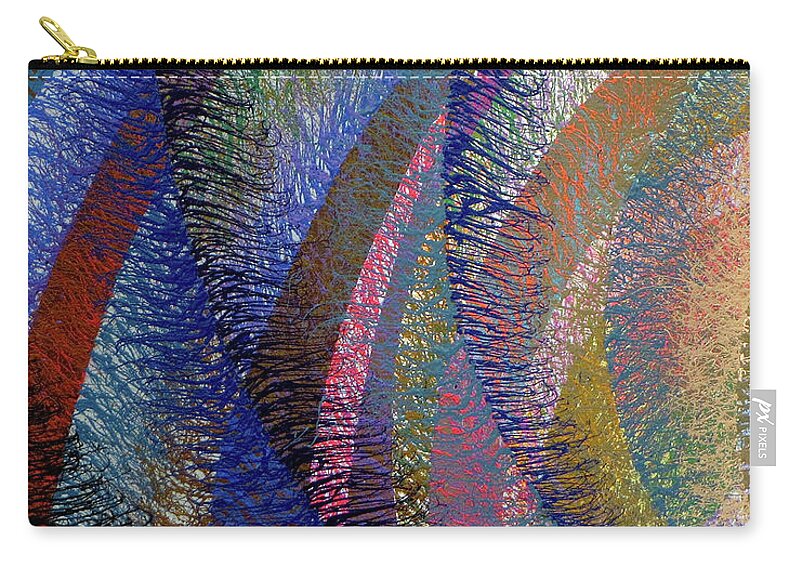 Color Zip Pouch featuring the painting Dipole Number One D by Stephen Mauldin