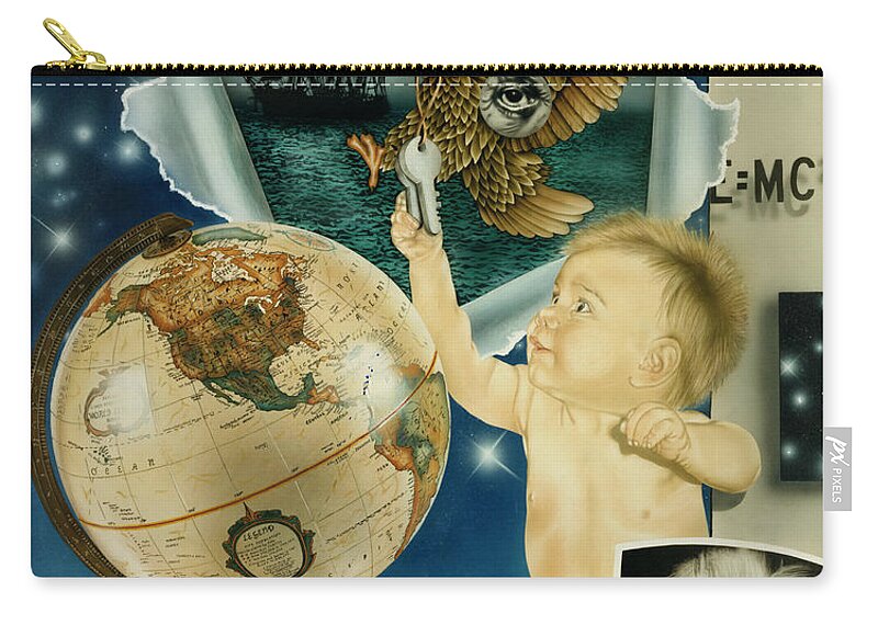 Realism Zip Pouch featuring the painting Discovery Of The New World by Rich Milo