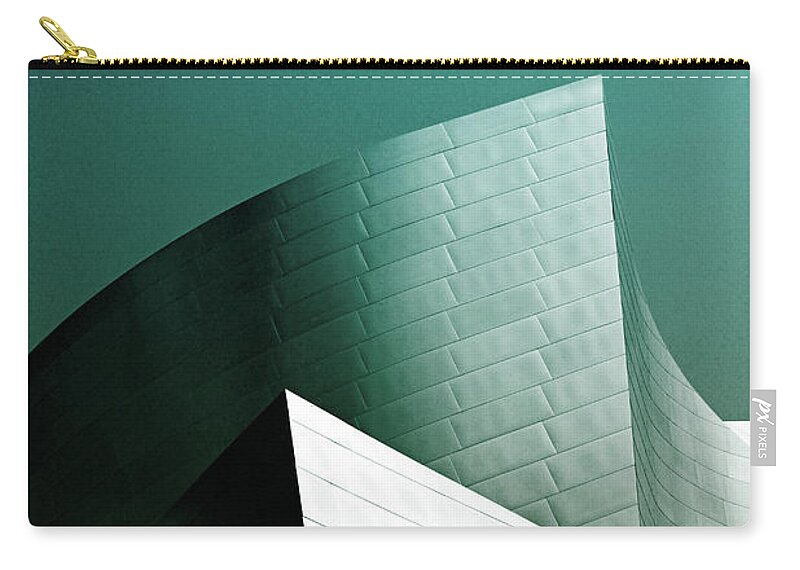 Disney Concert Hall Zip Pouch featuring the photograph Disney Conert Hall 2- Photograph by Linda Woods by Linda Woods