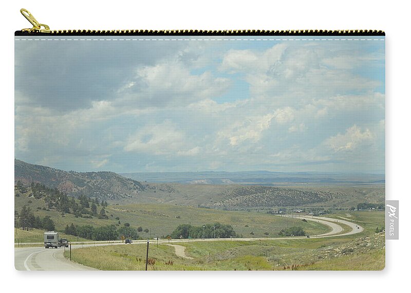  Carry-all Pouch featuring the photograph Distant Roads by Michelle Hoffmann