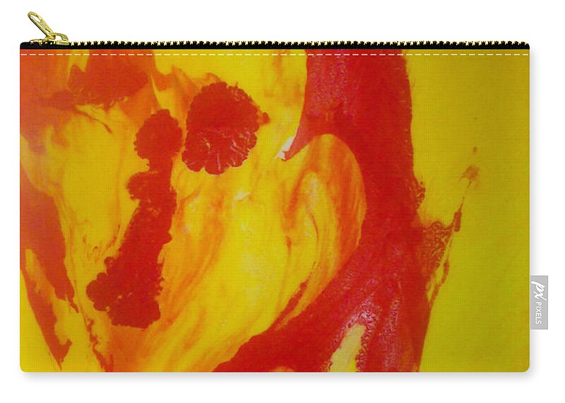 Abstract Zip Pouch featuring the painting Distortion by Elle Justine