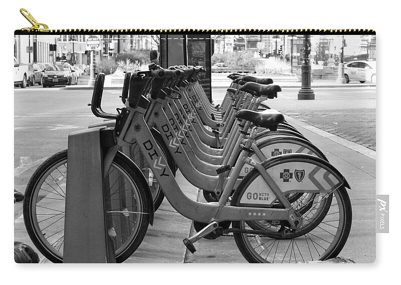 Divvy Bikes Carry-all Pouch featuring the photograph Divvy Bikes by Jackson Pearson