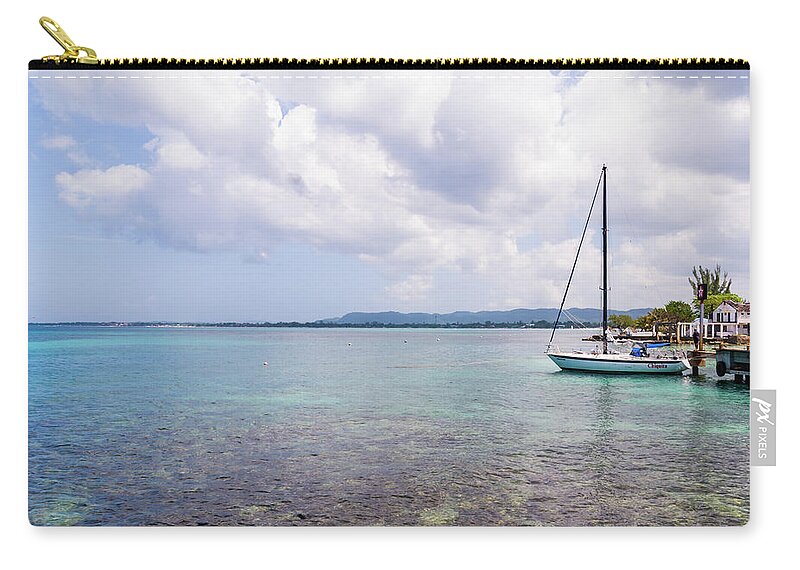 Wall Art Zip Pouch featuring the photograph Dock side by Charles McCleanon