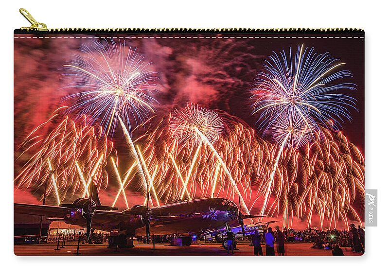Doc Zip Pouch featuring the photograph Doc's Fireworks by David Hart