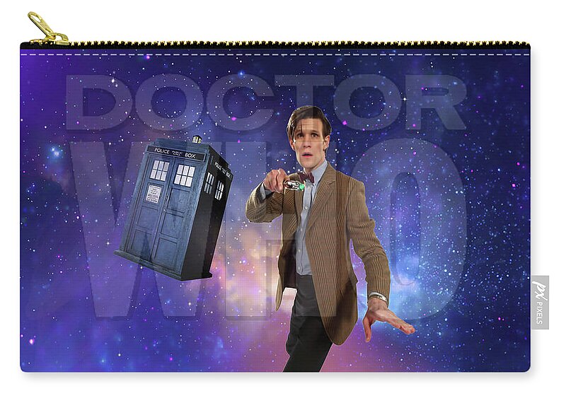 Doctor Who Zip Pouch featuring the photograph Doctor Who by Pat Cook