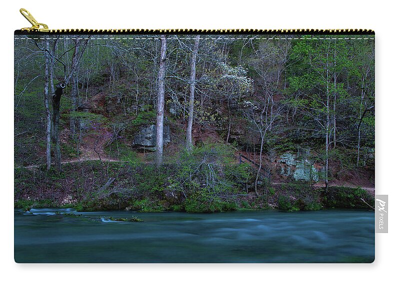Missouri Zip Pouch featuring the photograph Dogwood at Night by Steve Stuller