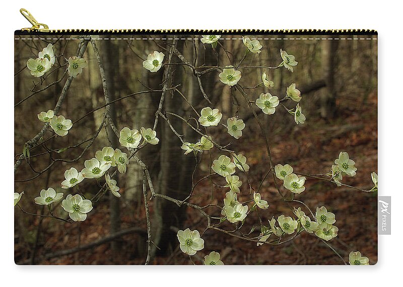 Dogwood Zip Pouch featuring the photograph Dogwoods In The Spring by Mike Eingle