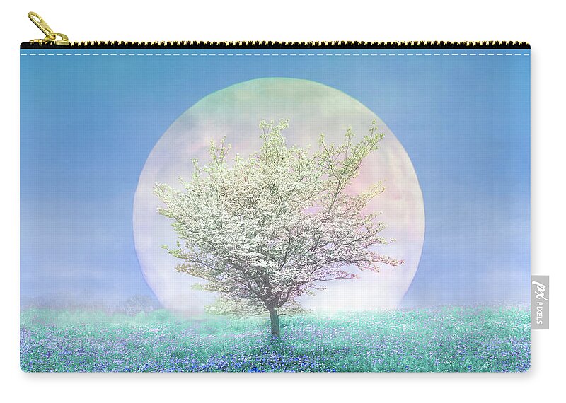 Appalachia Carry-all Pouch featuring the photograph Dogwoods on a Blue Moon by Debra and Dave Vanderlaan
