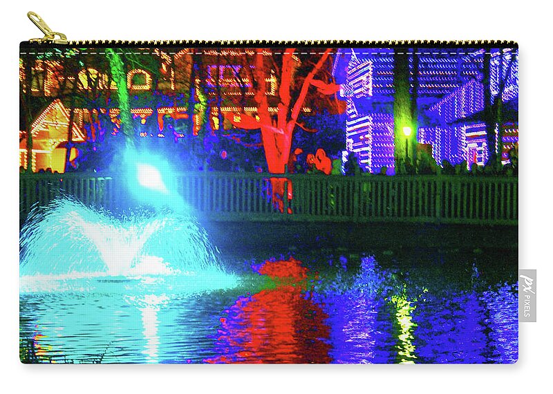 Holiday Lights Zip Pouch featuring the photograph Dollywood Lights by Rod Whyte