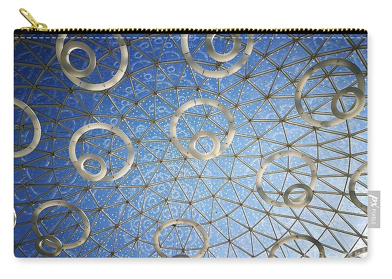 Architectural Detail Zip Pouch featuring the photograph Dome day by Jarek Filipowicz