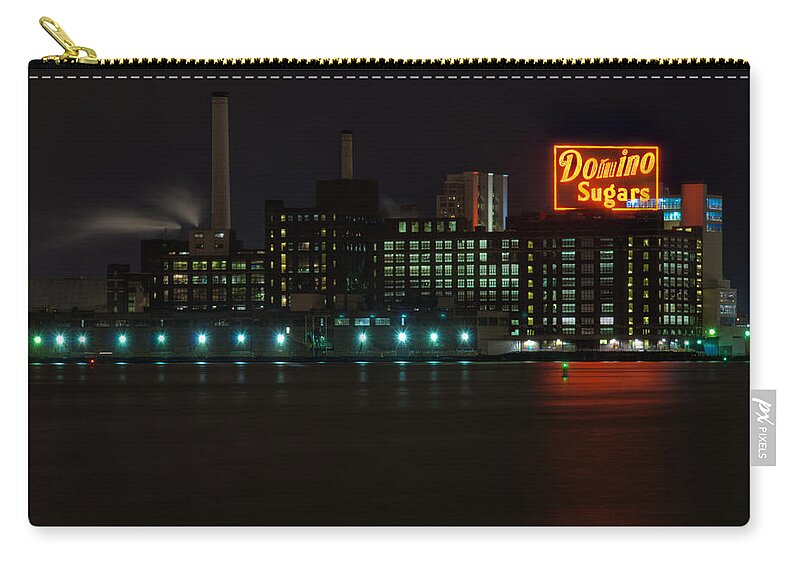 Tonemapped Zip Pouch featuring the photograph Domino Sugars Wide by Mark Dodd