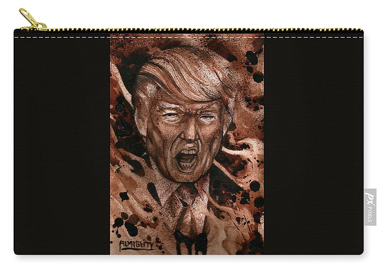 Ryan Almighty Carry-all Pouch featuring the painting Donald Trump by Ryan Almighty