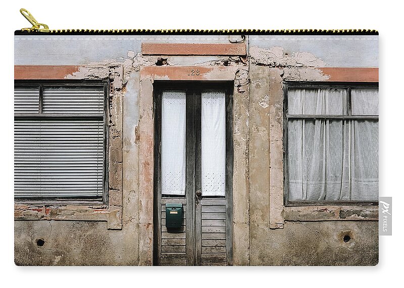 Old Door Zip Pouch featuring the photograph Door No 128 by Marco Oliveira