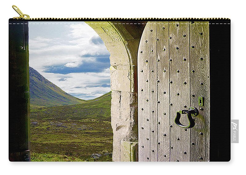 Doorway Zip Pouch featuring the digital art Door To The Moor by Vicki Lea Eggen