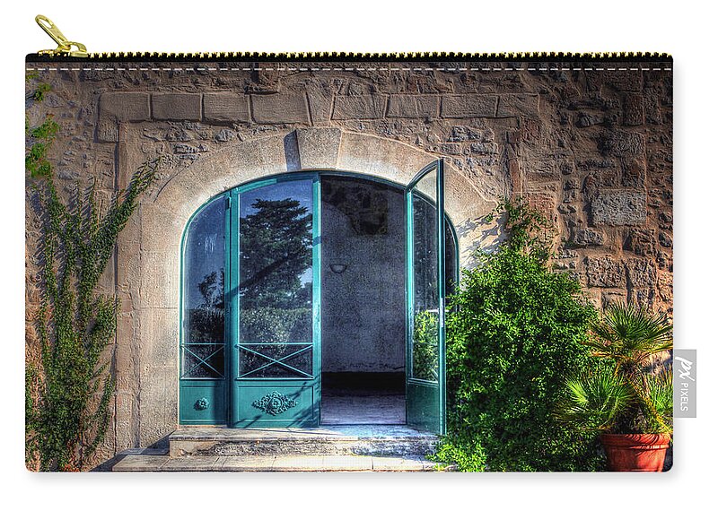 Europe Zip Pouch featuring the photograph Doors in Provence by Tom Prendergast