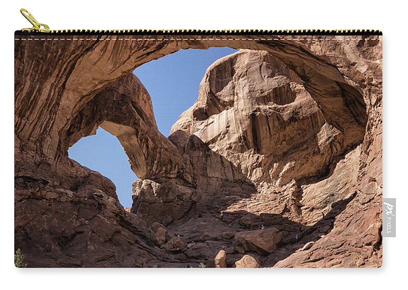 Double Arch Zip Pouch featuring the photograph Double Arch - Vertical by Belinda Greb