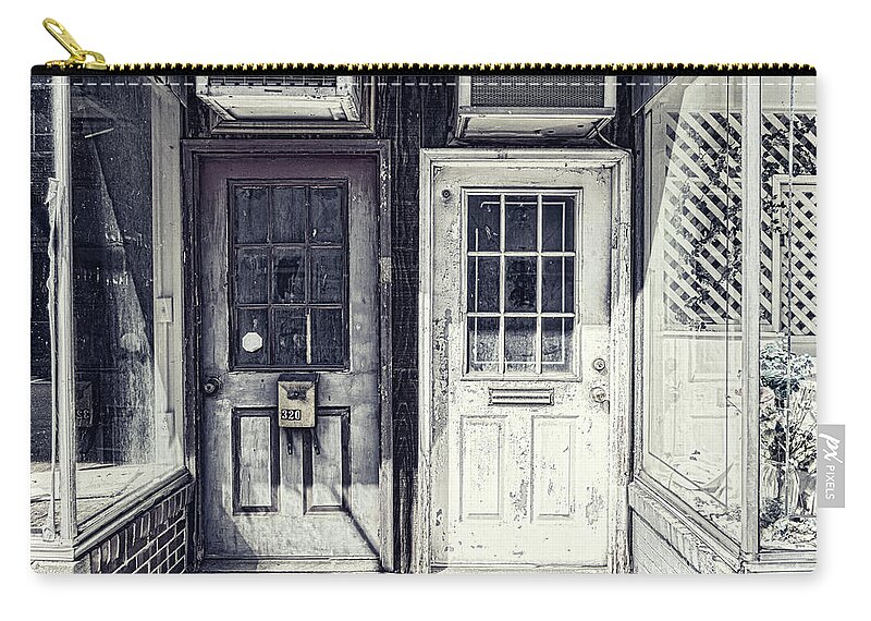 Sharon Popek Zip Pouch featuring the photograph Double Doors Closed by Sharon Popek