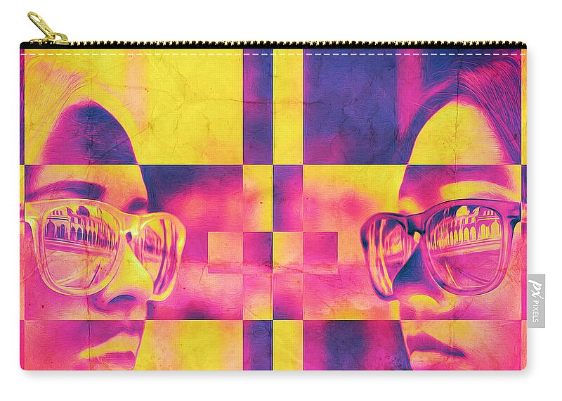 Vision Zip Pouch featuring the photograph Double Vision by Phil Perkins