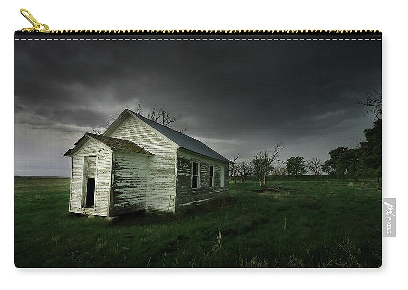 Down Zip Pouch featuring the photograph Down At The Schoolyard by Brian Gustafson