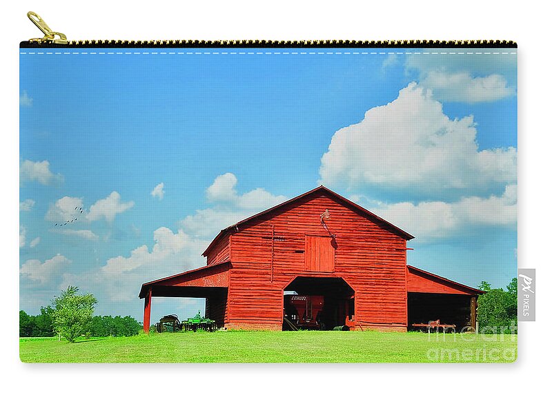 Farm Zip Pouch featuring the photograph Down On The Farm by Kathy Baccari