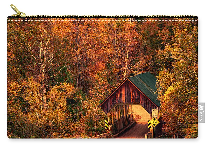  Zip Pouch featuring the photograph Down the road to Greenbanks's Hollow by Jeff Folger