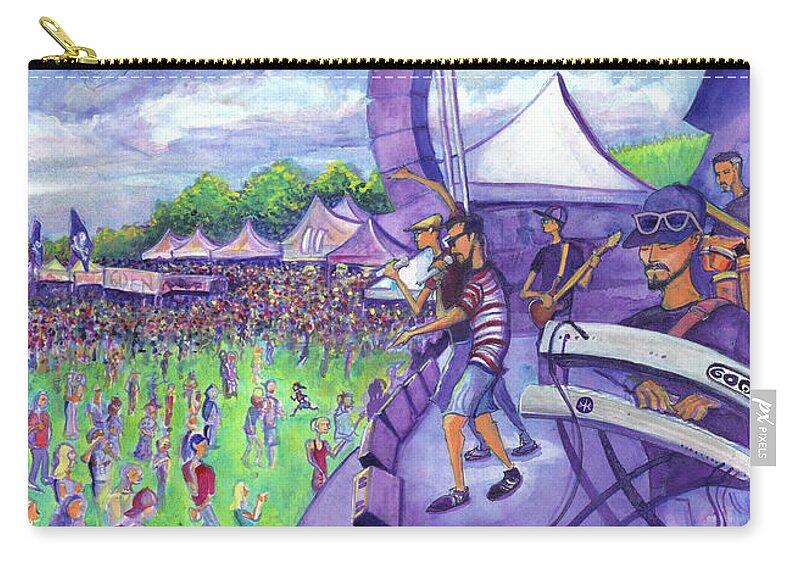 Arise Zip Pouch featuring the painting Down2Funk at Arise by David Sockrider