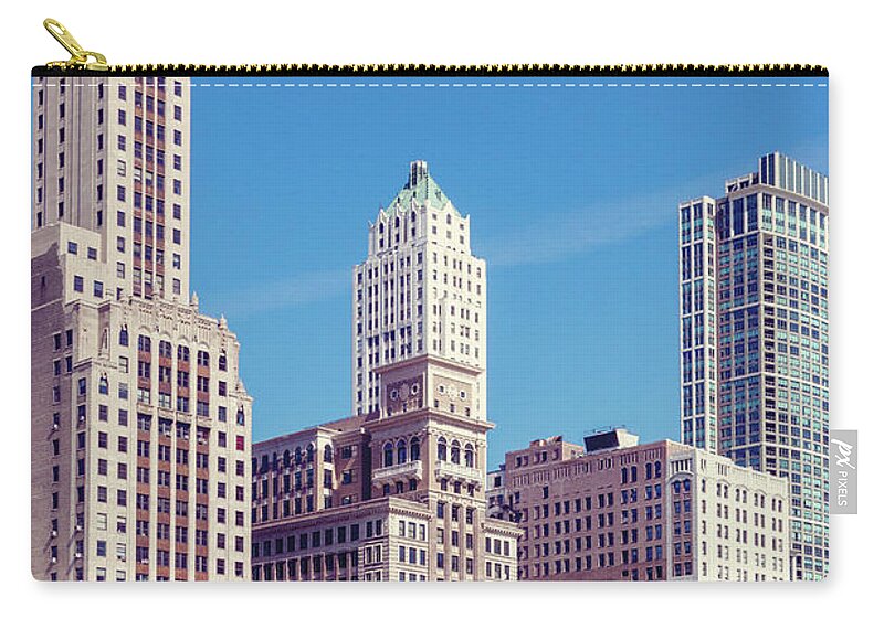 Chicago Zip Pouch featuring the photograph Downtown Chicago by Melanie Alexandra Price