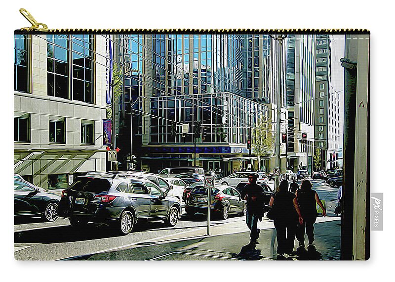 City Zip Pouch featuring the photograph Downtown Seattle by Linda Carruth