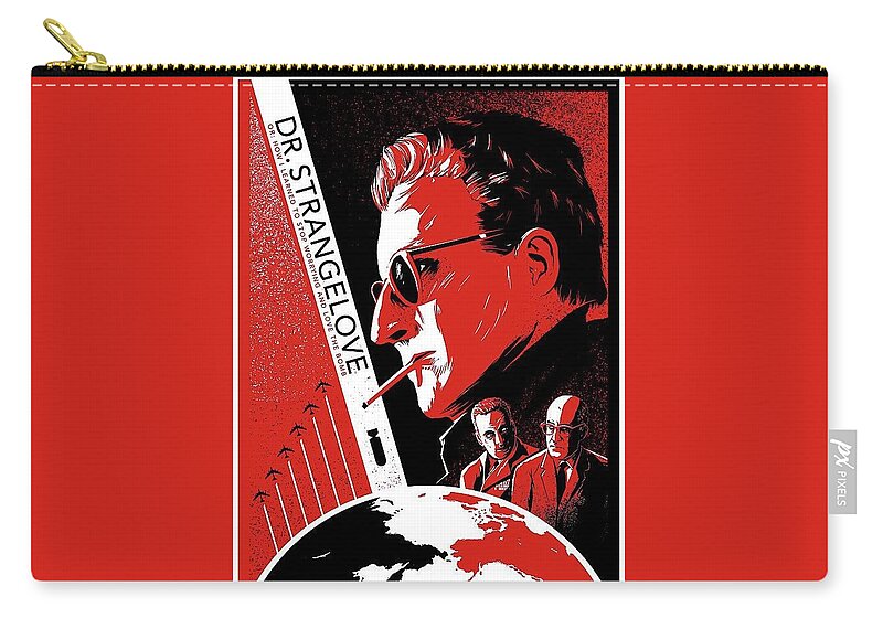 Dr. Strangelove Theatrical Poster Number Three 1964 Zip Pouch featuring the photograph Dr. Strangelove theatrical poster number three 1964 by David Lee Guss