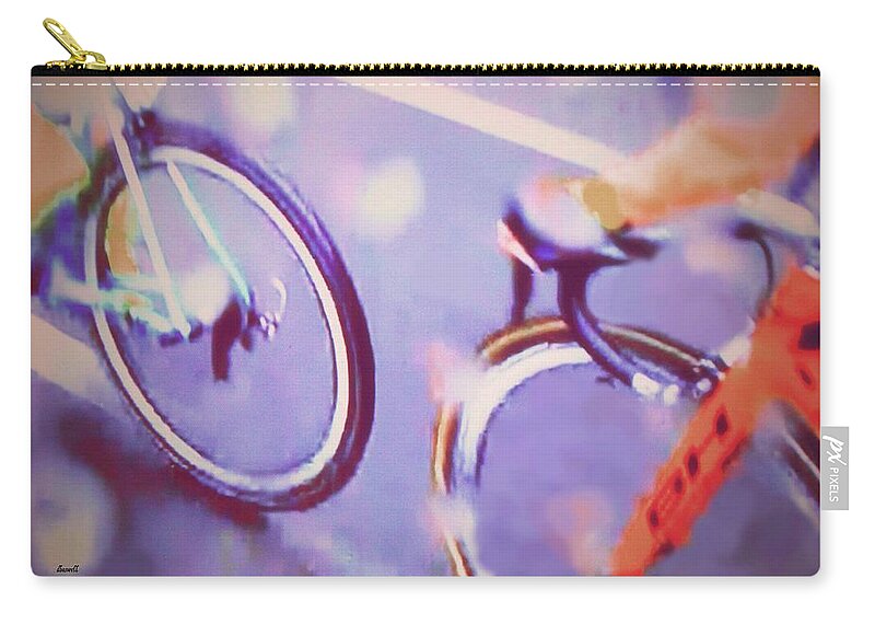  Bicycle Art Zip Pouch featuring the photograph Drafting by Dennis Baswell
