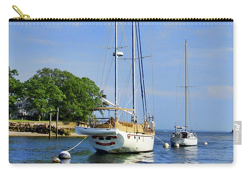 Sailboats Zip Pouch featuring the photograph Drag Me Away by Xine Segalas