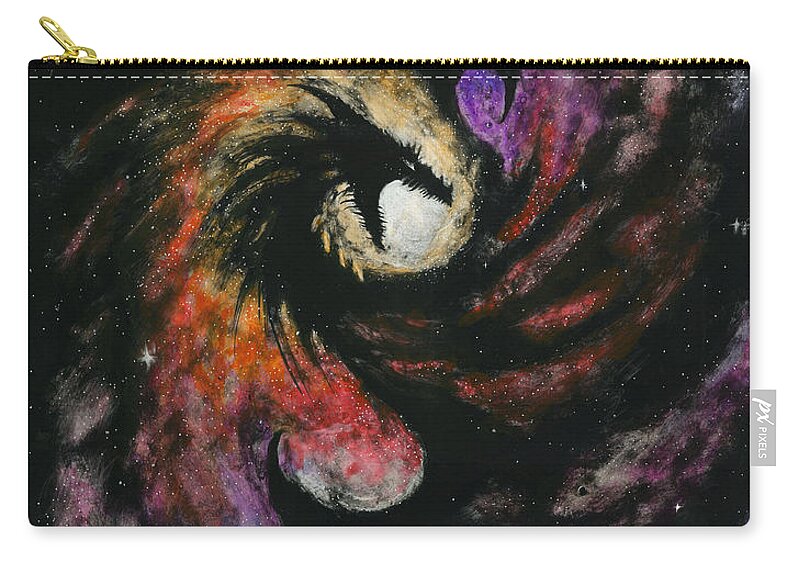 Dragon Carry-all Pouch featuring the painting Dragon Galaxy by Stanley Morrison