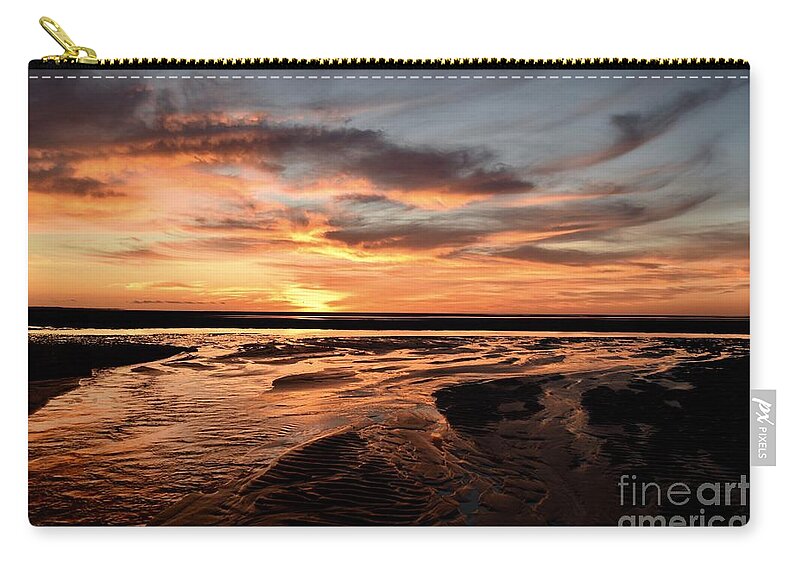 First Encounter Beach Zip Pouch featuring the photograph Dramatic Encounters Collection 01 by Debra Banks