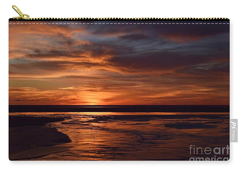 First Encounter Beach Zip Pouch featuring the photograph Dramatic Encounters Collection 07 by Debra Banks