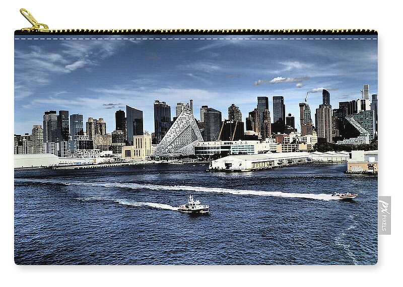 Dramatic Zip Pouch featuring the photograph Dramatic New York City by Susan Jensen
