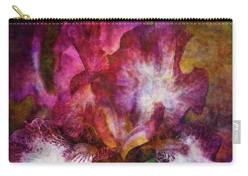 Impressionist Zip Pouch featuring the photograph Dramatic White and Purple 0273 IDP_2 by Steven Ward