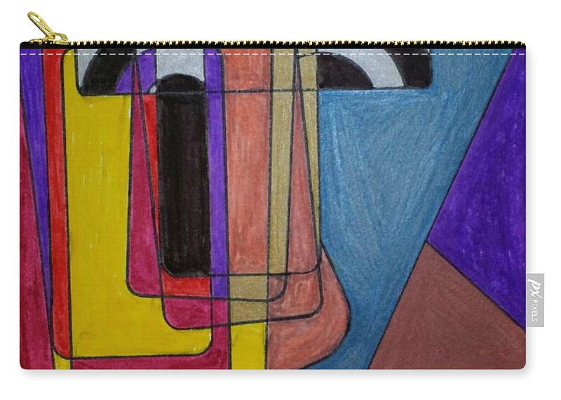 Geometric Art Zip Pouch featuring the glass art Dream 116 by S S-ray