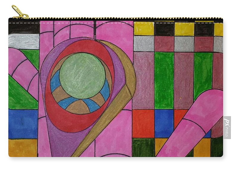 Geometric Art Zip Pouch featuring the glass art Dream 130 by S S-ray