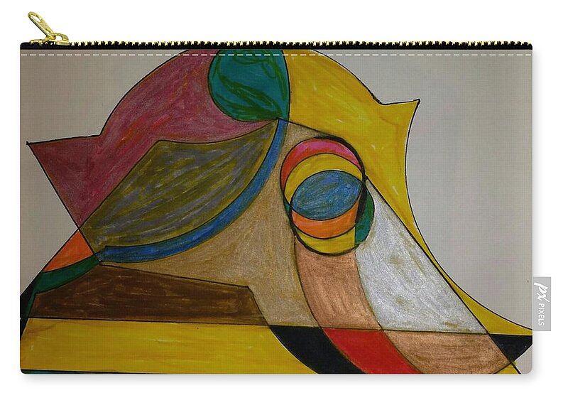 Geometric Art Zip Pouch featuring the glass art Dream 2 by S S-ray