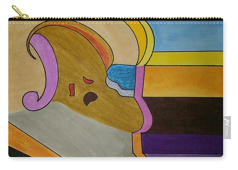 Geometric Art Zip Pouch featuring the painting Dream 288 by S S-ray