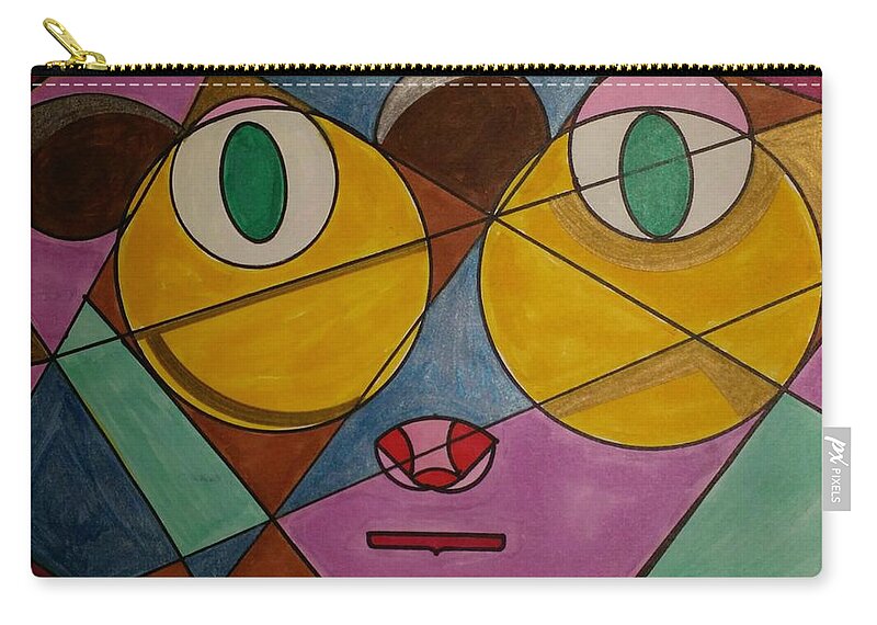 Geometric Art Zip Pouch featuring the glass art Dream 55 by S S-ray
