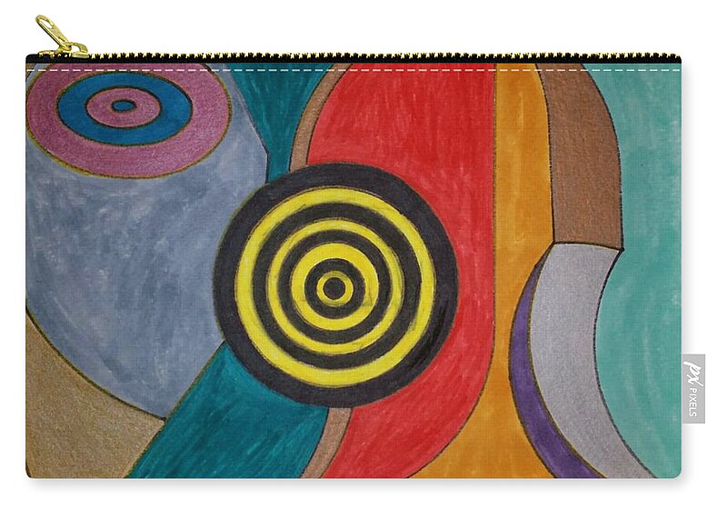 Geometric Art Zip Pouch featuring the glass art Dream 90 by S S-ray