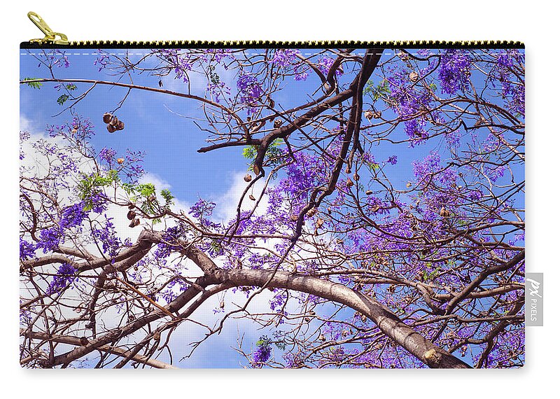 Jacaranda Zip Pouch featuring the photograph Dream of Spring by AM FineArtPrints