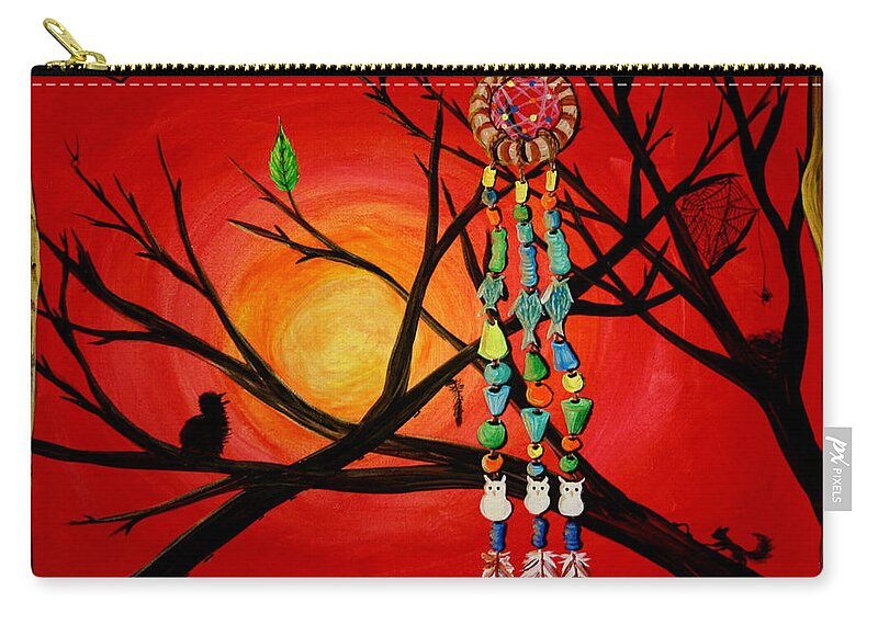 Dream Zip Pouch featuring the painting Dream Window 923 by M E
