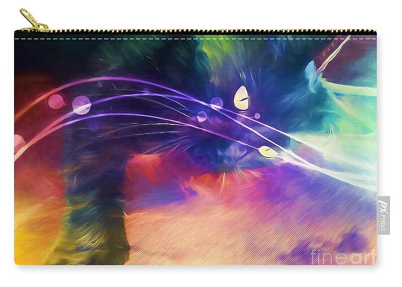 Abstract Zip Pouch featuring the digital art Dreamer by DB Hayes