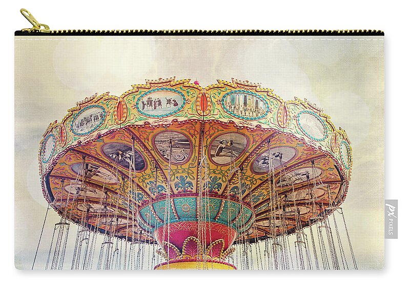 Carnival Zip Pouch featuring the photograph Dreamer - Nostalgic Summer Carnival by Melanie Alexandra Price
