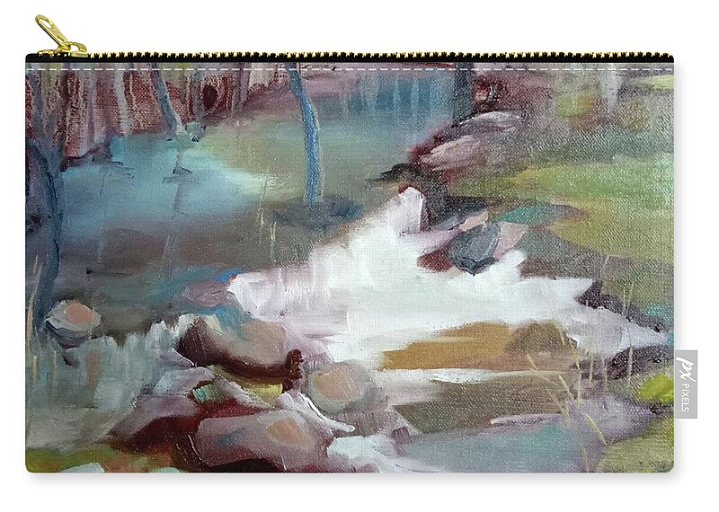  Zip Pouch featuring the painting Dreaming place by Kim PARDON